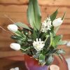 Purify air plants white Artificial flowers with colorful pots nabatdelivery
