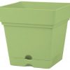 Mintra Plastic Square Planter, 18x18cm - Lime Green nabatdelivery