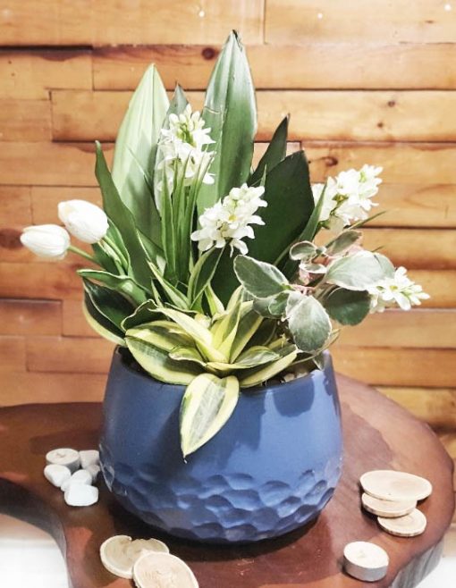 Purify air plants white Artificial flowers with pot nabatdelivery